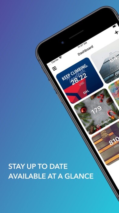 Emulate iPhone app Integer - Personal Dashboard using MyAndroid