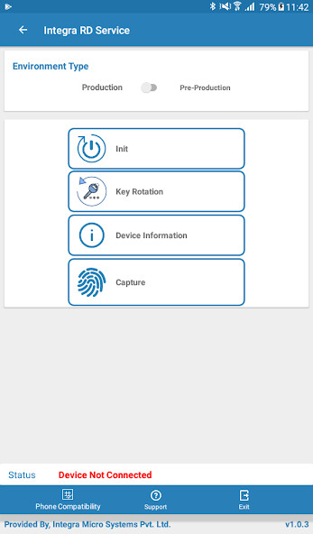 Run android online APK Integra RD Service from MyAndroid or emulate Integra RD Service using MyAndroid