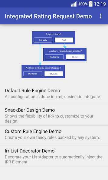 Run android online APK Integrated Rating Request Demo from MyAndroid or emulate Integrated Rating Request Demo using MyAndroid
