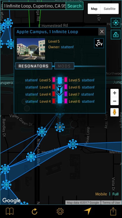 Emulate iPhone app Intel Helper for Ingress using MyAndroid