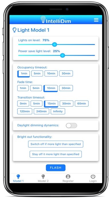 Emulate iPhone app IntelliDim using MyAndroid