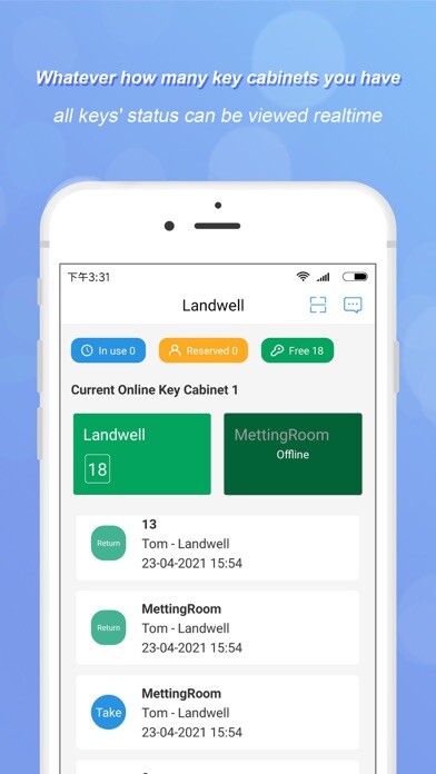 Emulate iPhone app Intelligent key cabinet using MyAndroid Emulate iPhone app Intelligent key cabinet using MyAndroid