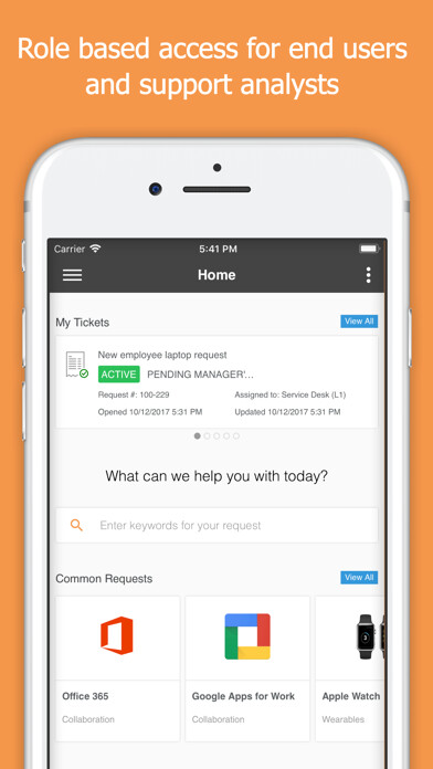 Emulate iPhone app Intelligent Service Management using MyAndroid