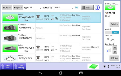 Run android online APK intelligent Tablet Controller from MyAndroid or emulate intelligent Tablet Controller using MyAndroid