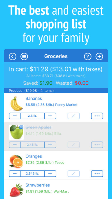 Emulate iPhone app IntelliList - Shopping List using MyAndroid Emulate iPhone app IntelliList - Shopping List using MyAndroid