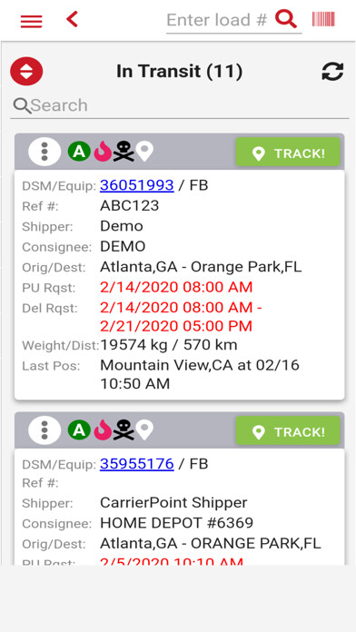 Emulate iPhone app IntelliTrans TMS/CarrierPoint using MyAndroid