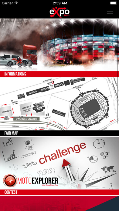 Emulate iPhone app Inter Cars Expo App 2017 using MyAndroid