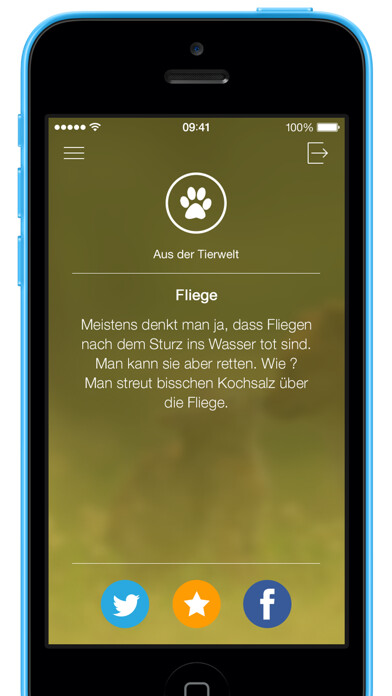 Emulate iPhone app Interessante Fakten using MyAndroid Emulate iPhone app Interessante Fakten using MyAndroid