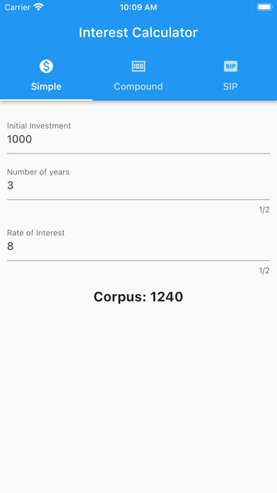 Emulate iPhone app Interest Calc using MyAndroid Emulate iPhone app Interest Calc using MyAndroid