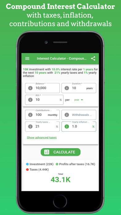 Emulate iPhone app Interest Calculator Compound using MyAndroid Emulate iPhone app Interest Calculator Compound using MyAndroid