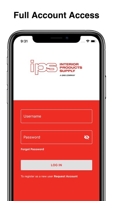 Emulate iPhone app Interior Products Supply using MyAndroid