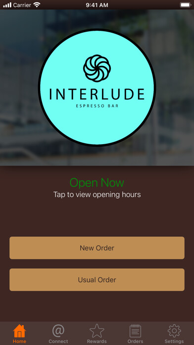 Emulate iPhone app Interlude Espresso Bar using MyAndroid