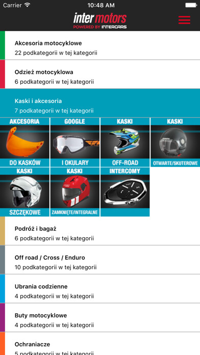Emulate iPhone app Inter Motors Katalog using MyAndroid