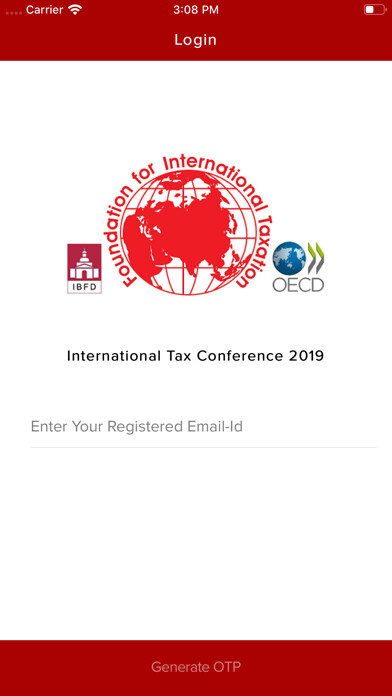 Emulate iPhone app International Tax Conference using MyAndroid