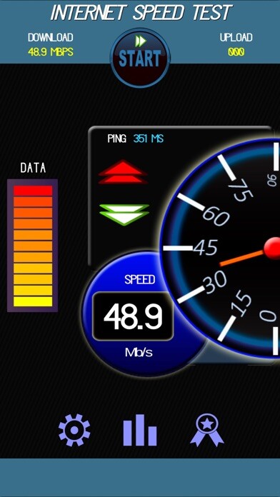 Emulate iPhone app Internet Data Speed Meter using MyAndroid Emulate iPhone app Internet Data Speed Meter using MyAndroid