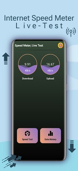 Run android online APK Internet Speed-Meter, Live -Te from MyAndroid or emulate Internet Speed-Meter, Live -Te using MyAndroid