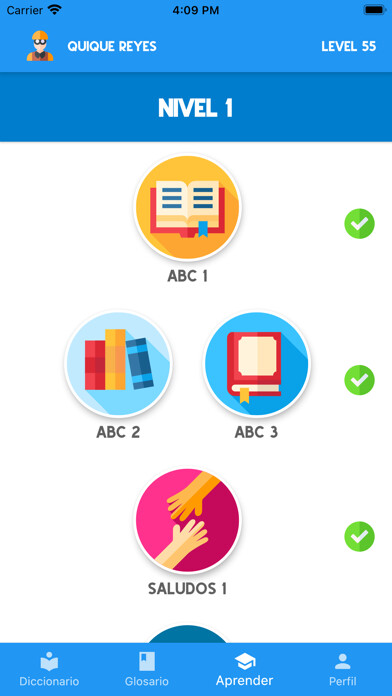 Emulate iPhone app InterSign -  Learn LSM Now! using MyAndroid