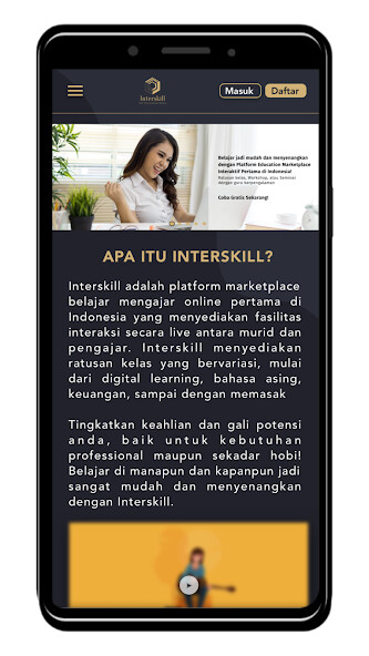 Run android online APK interskill from MyAndroid or emulate interskill using MyAndroid