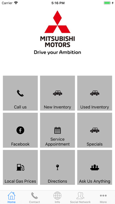 Emulate iPhone app Interstate Mitsubishi Erie, PA using MyAndroid