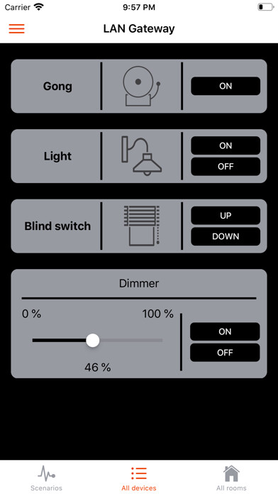 Emulate iPhone app Intertechno LAN Gateway using MyAndroid