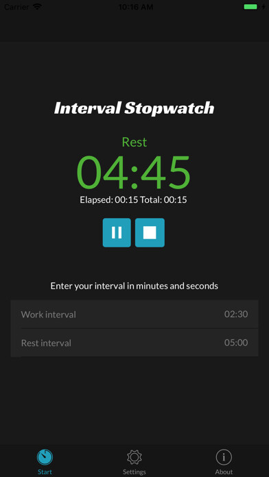 Emulate iPhone app Interval Stopwatch Timer using MyAndroid Emulate iPhone app Interval Stopwatch Timer using MyAndroid