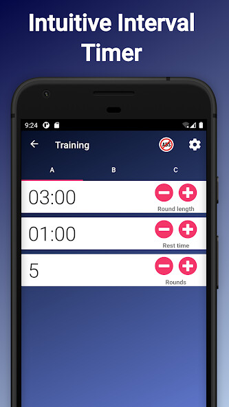 Run android online APK Interval Timer - Boxing, HIIT, Tabata training from MyAndroid or emulate Interval Timer - Boxing, HIIT, Tabata training using MyAndroid