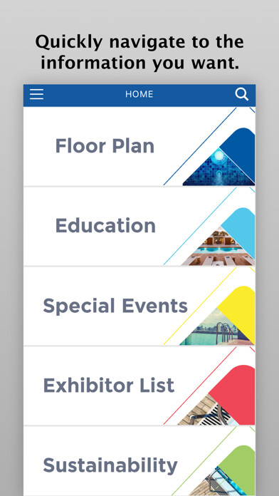 Emulate iPhone app Intl. Pool/Spa/Patio/Deck Expo using MyAndroid
