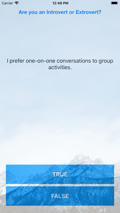 Emulate iPhone app Introvert or Extrovert Quiz! using MyAndroid Emulate iPhone app Introvert or Extrovert Quiz! using MyAndroid
