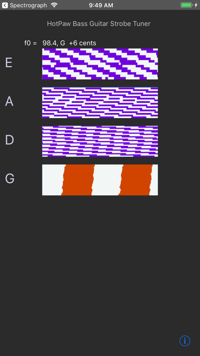 Emulate iPhone app inTuna Bass Strobe Tuner using MyAndroid Emulate iPhone app inTuna Bass Strobe Tuner using MyAndroid
