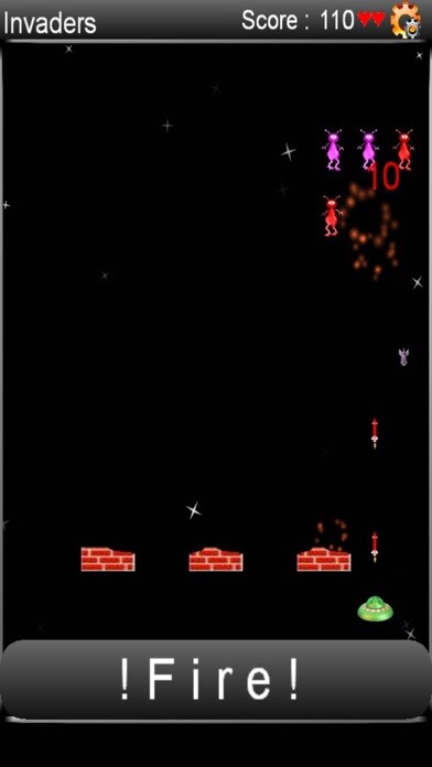 Emulate iPhone app Invaders -- Lite using MyAndroid