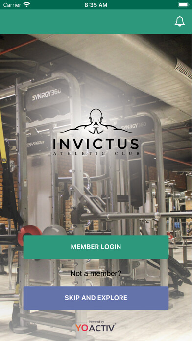 Emulate iPhone app Invictus Athletic Club using MyAndroid