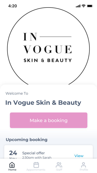 Emulate iPhone app In Vogue Skin & Beauty using MyAndroid Emulate iPhone app In Vogue Skin & Beauty using MyAndroid