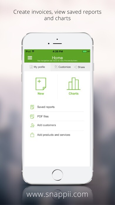 Emulate iPhone app Invoice Assistant App using MyAndroid