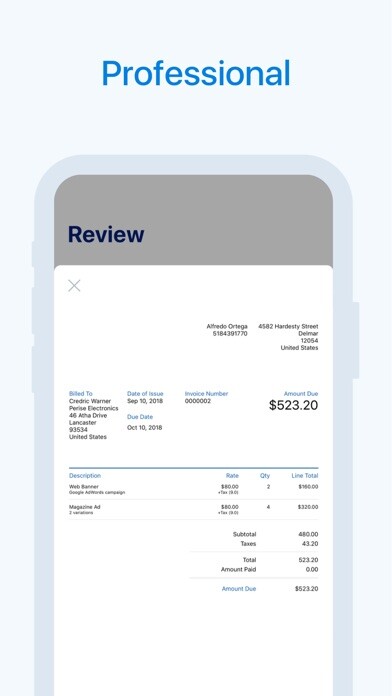 Emulate iPhone app Invoice Creator by FreshBooks using MyAndroid Emulate iPhone app Invoice Creator by FreshBooks using MyAndroid