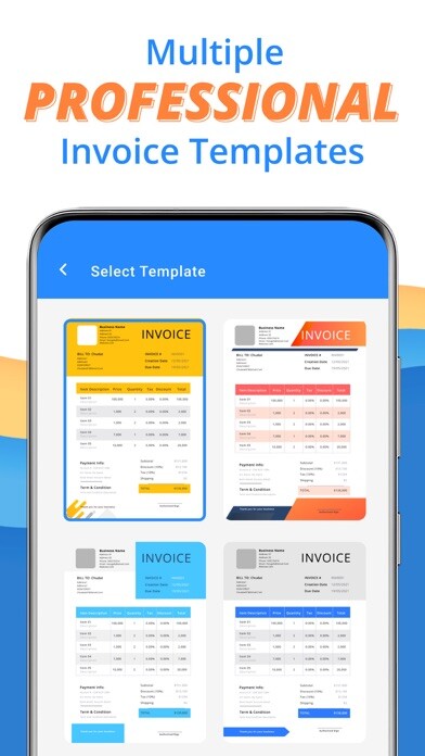 Emulate iPhone app Invoice Lover: Invoice Maker using MyAndroid