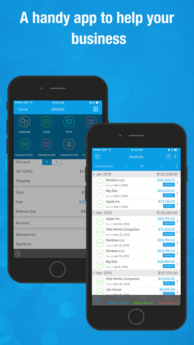Emulate iPhone app Invoice Producer using MyAndroid
