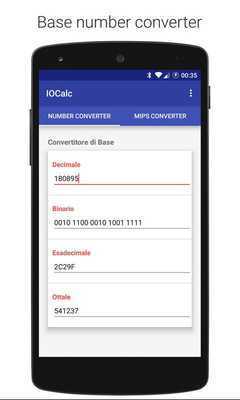 Emulate Android APK IOCalc - Number Base Converter Emulate Android APK IOCalc - Number Base Converter