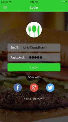 Emulate Android APK ionicfirebaseapp restaurant