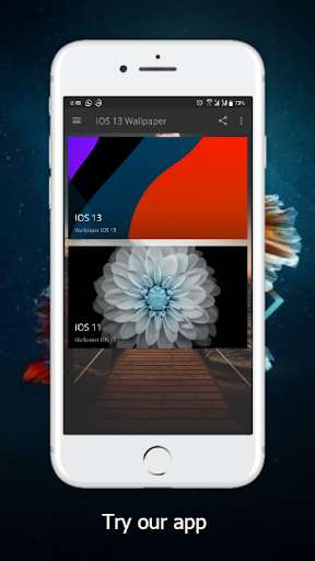 Run android online APK IOS 13 Wallpaper from MyAndroid or emulate IOS 13 Wallpaper using MyAndroid