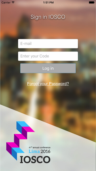 Emulate iPhone app IOSCO 2016 LIMA using MyAndroid Emulate iPhone app IOSCO 2016 LIMA using MyAndroid