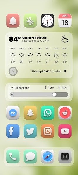 Run android online APK iOS Theme for KLWP from MyAndroid or emulate iOS Theme for KLWP using MyAndroid
