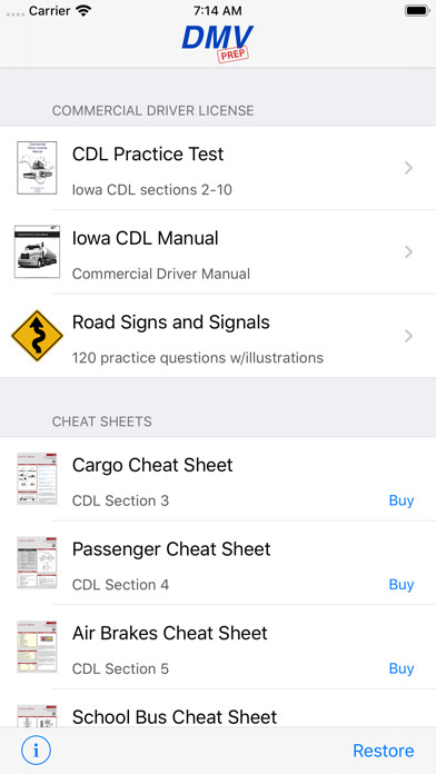 Emulate iPhone app Iowa CDL Test Prep using MyAndroid Emulate iPhone app Iowa CDL Test Prep using MyAndroid
