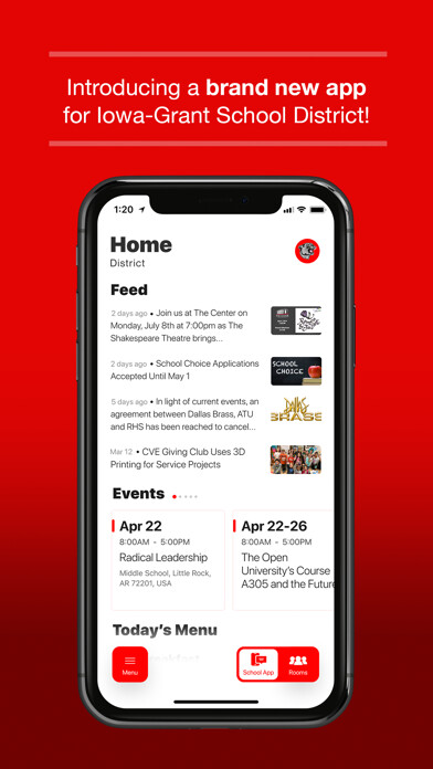 Emulate iPhone app Iowa-Grant School District using MyAndroid Emulate iPhone app Iowa-Grant School District using MyAndroid