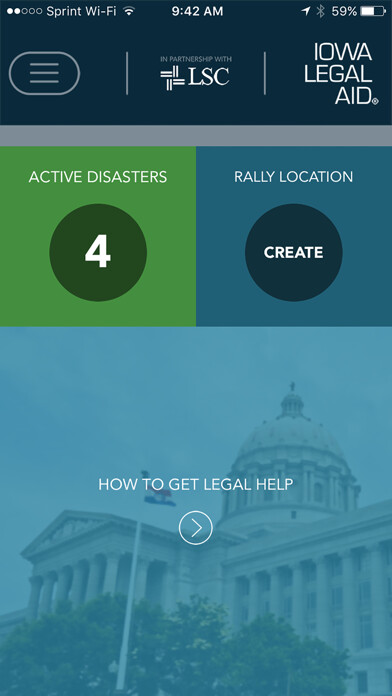 Emulate iPhone app Iowa Legal Aid using MyAndroid Emulate iPhone app Iowa Legal Aid using MyAndroid