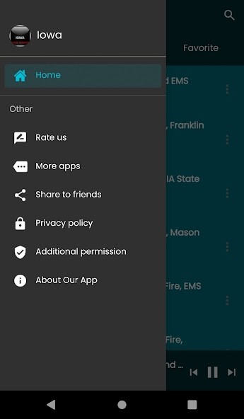 Run android online APK Iowa scanner radios from MyAndroid or emulate Iowa scanner radios using MyAndroid