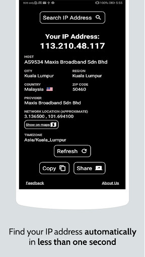 Run android online APK IP Address Finder (FAST) from MyAndroid or emulate IP Address Finder (FAST) using MyAndroid