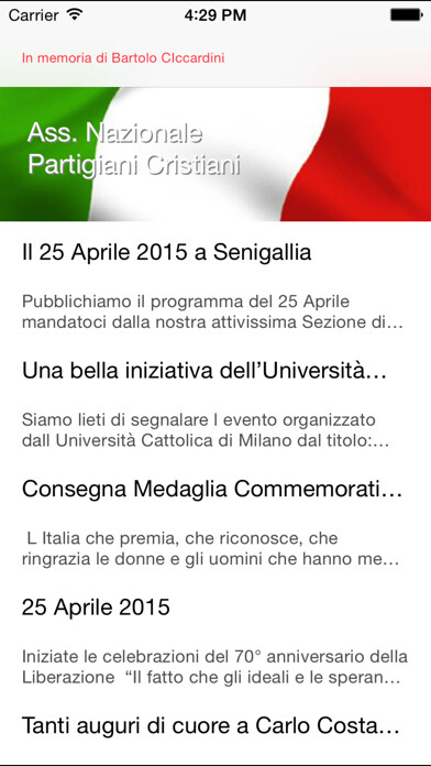 Emulate iPhone app iPartigiani using MyAndroid