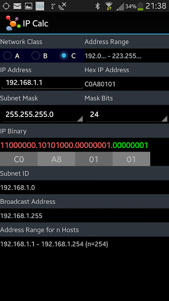 Emulate Android APK Ipcalc Emulate Android APK Ipcalc