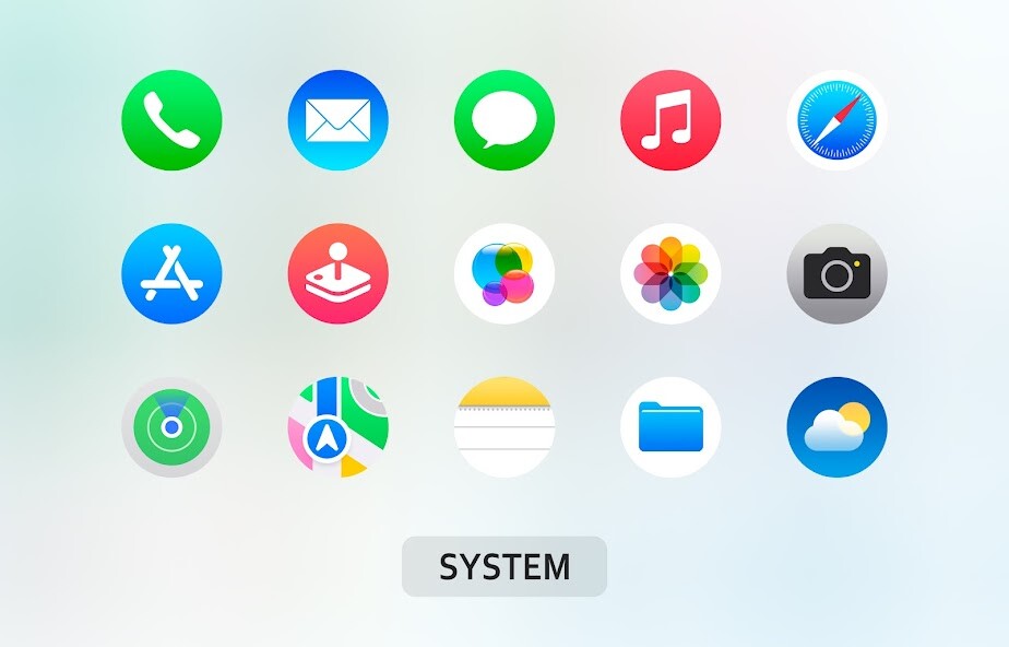 Run android online APK iPear iOS 15 - Round Icon Pack from MyAndroid or emulate iPear iOS 15 - Round Icon Pack using MyAndroid