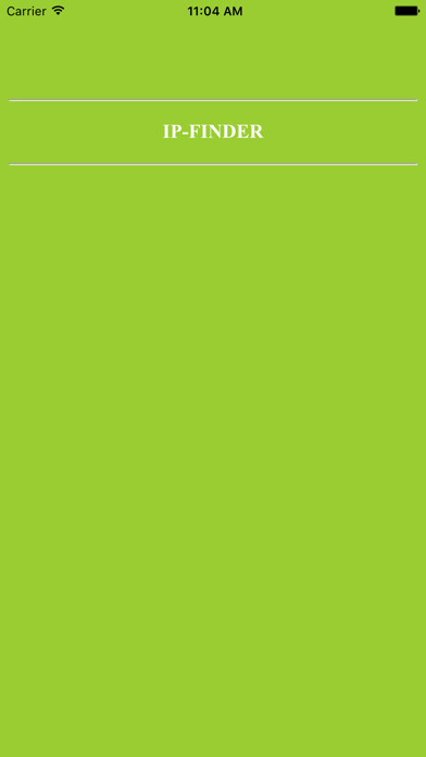 Emulate iPhone app IP Finder Go using MyAndroid